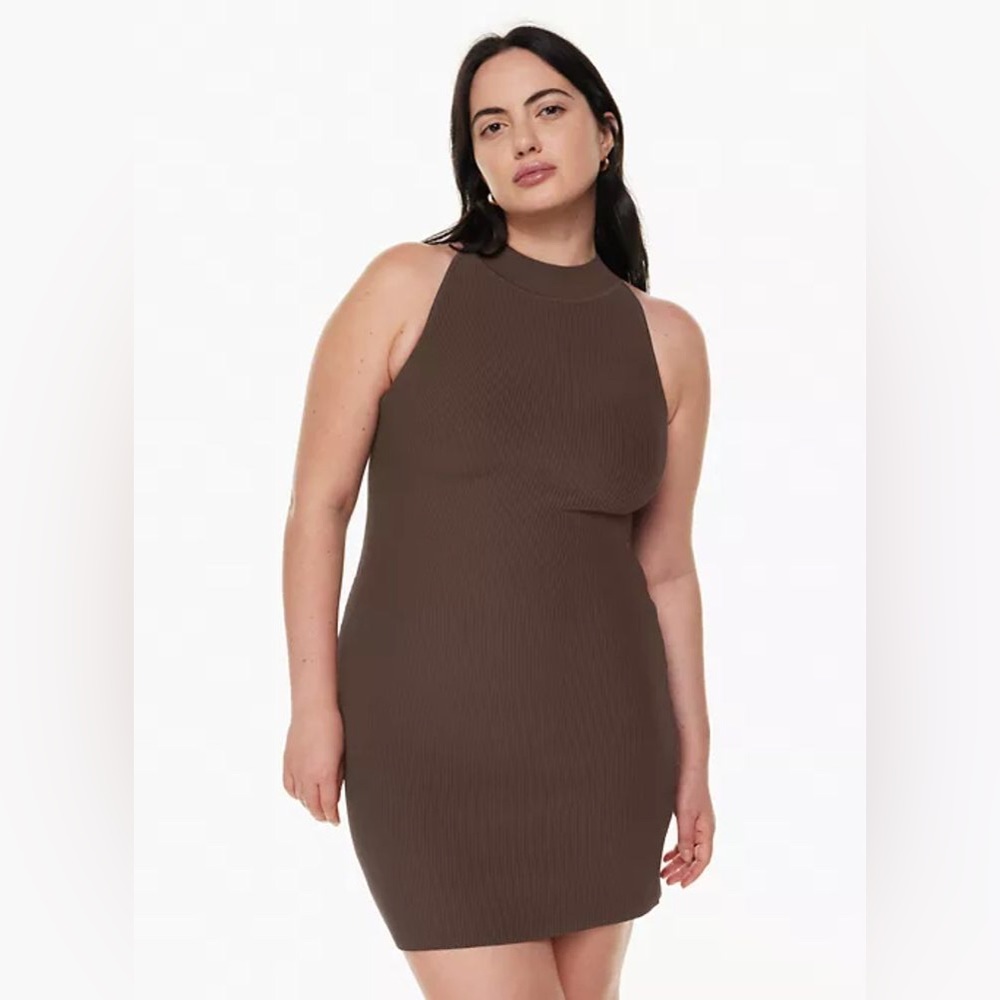 Babaton Brown Sleeveless Dress